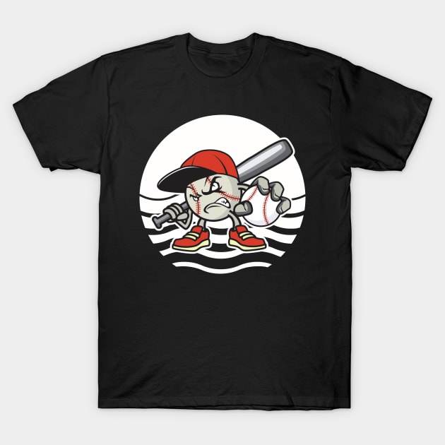 Baseball Cartoon Catcher T-Shirt by Meoipp